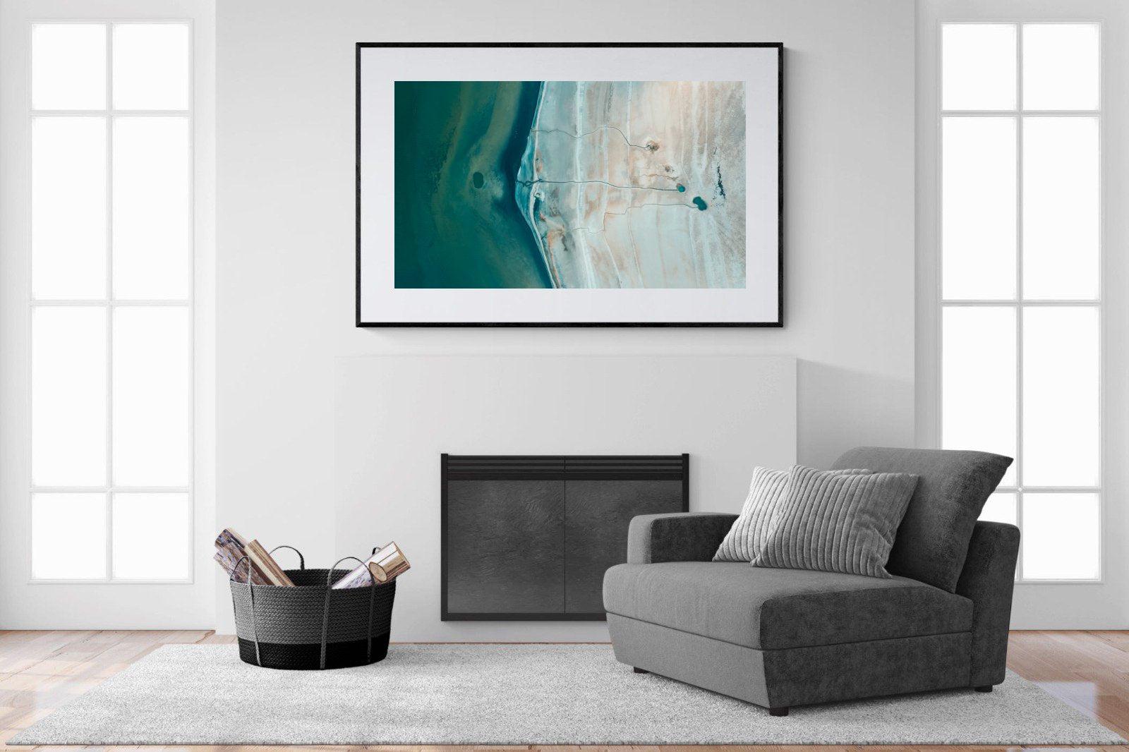 Converging Landscape-Wall_Art-150 x 100cm-Framed Print-Black-Pixalot