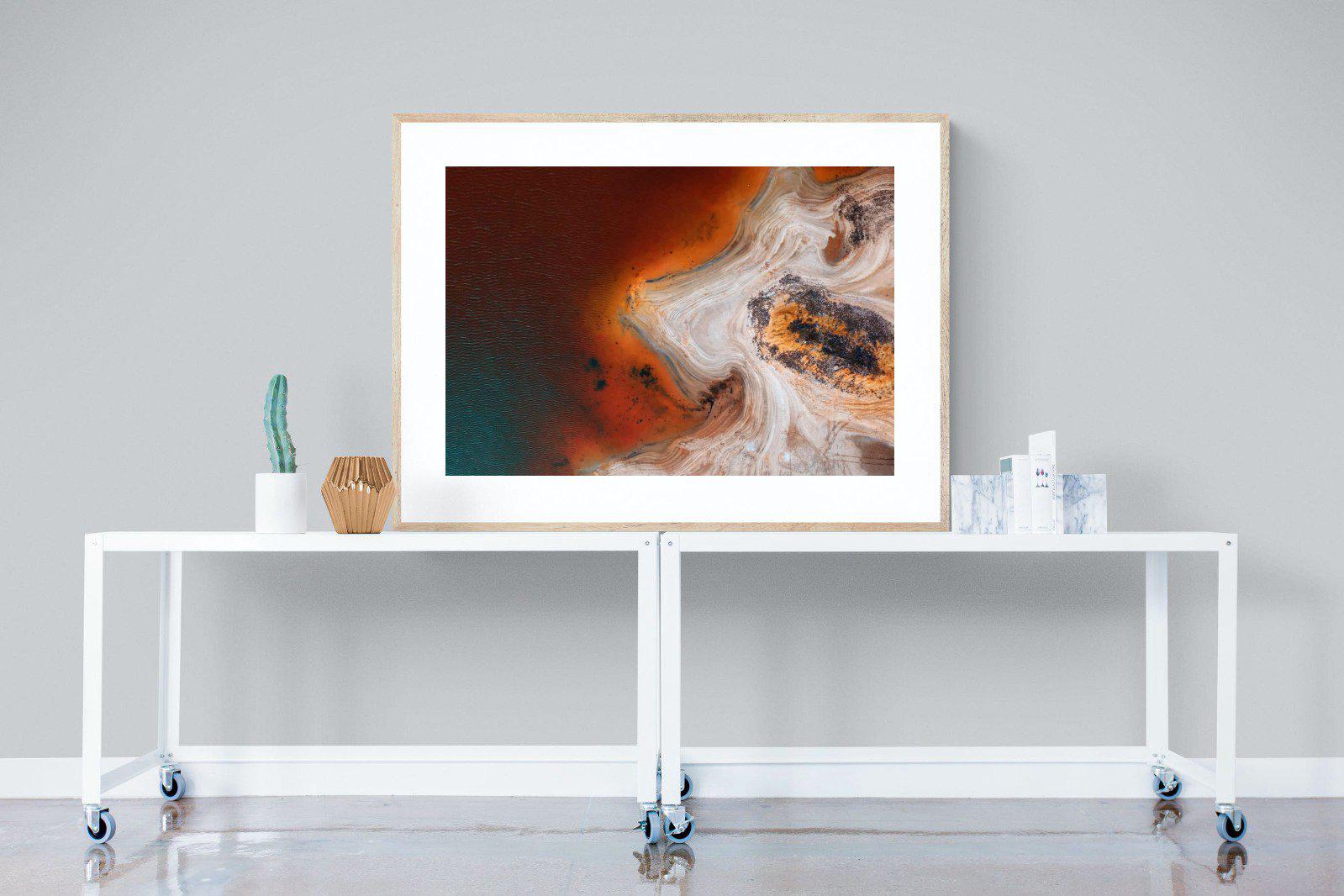 Copper Salt Pan-Wall_Art-120 x 90cm-Framed Print-Wood-Pixalot