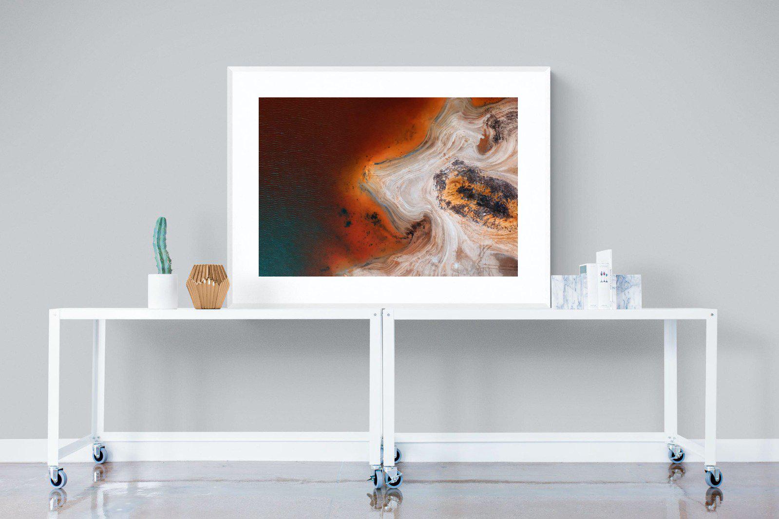 Copper Salt Pan-Wall_Art-120 x 90cm-Framed Print-White-Pixalot