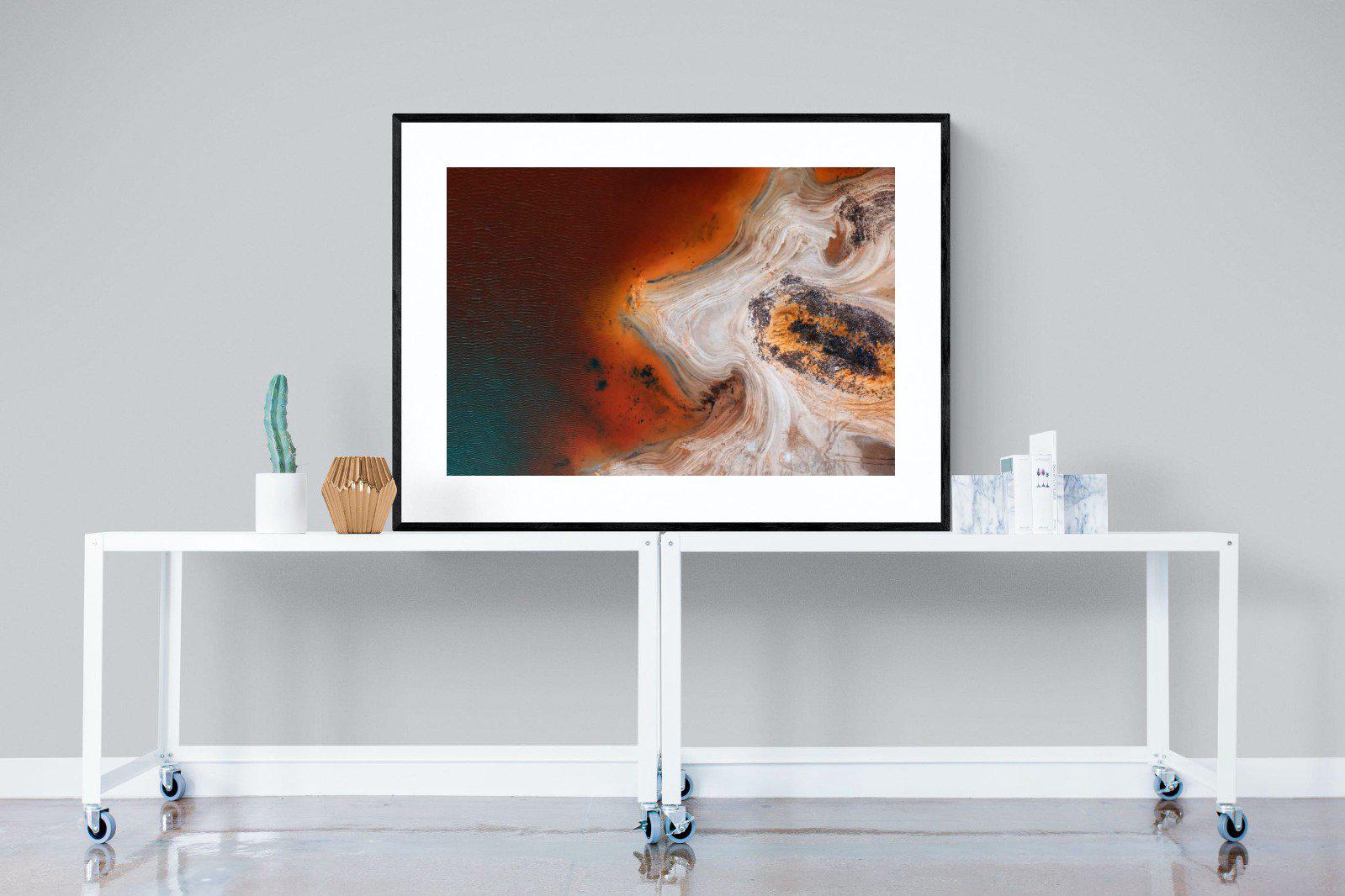 Copper Salt Pan-Wall_Art-120 x 90cm-Framed Print-Black-Pixalot