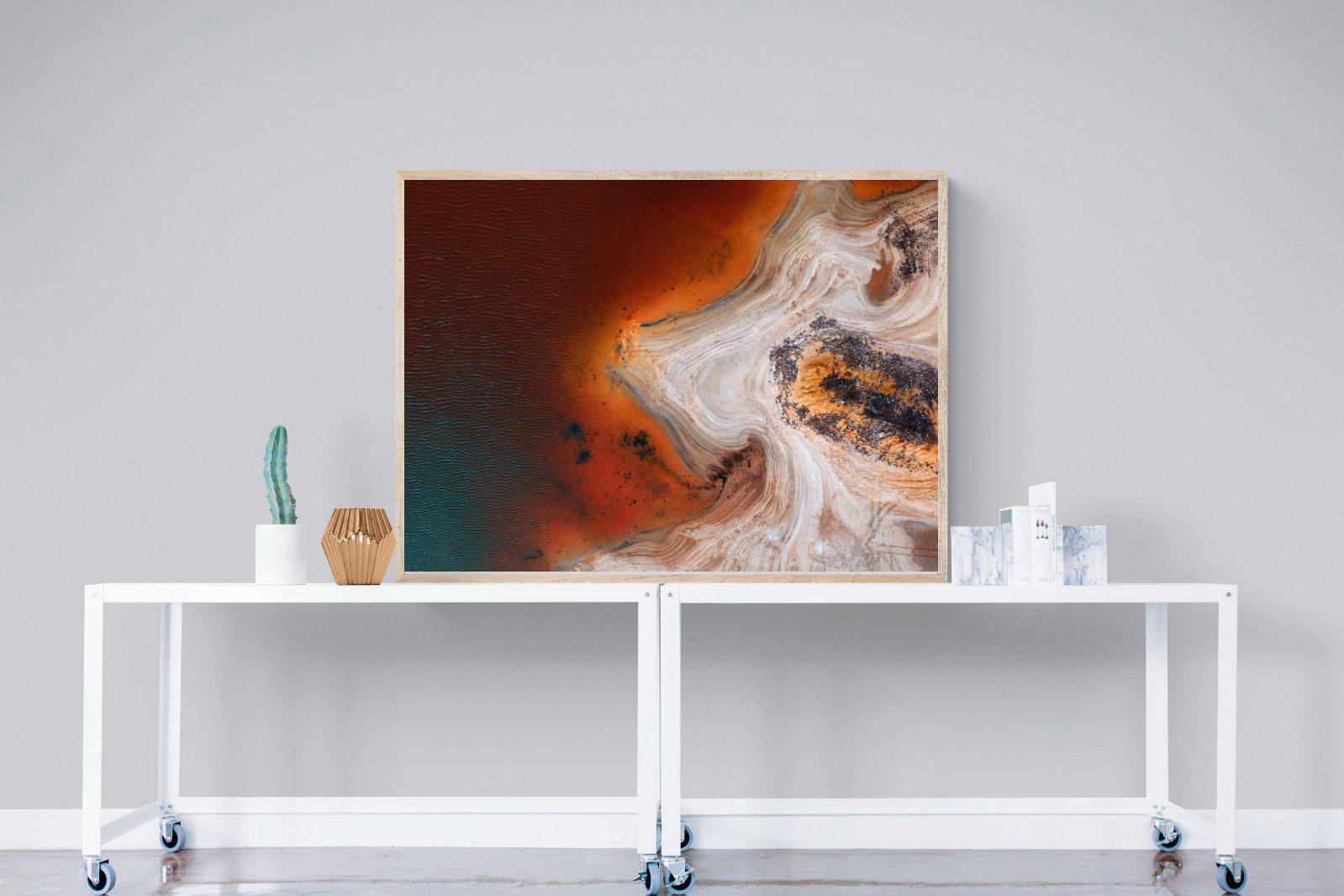 Copper Salt Pan-Wall_Art-120 x 90cm-Mounted Canvas-Wood-Pixalot