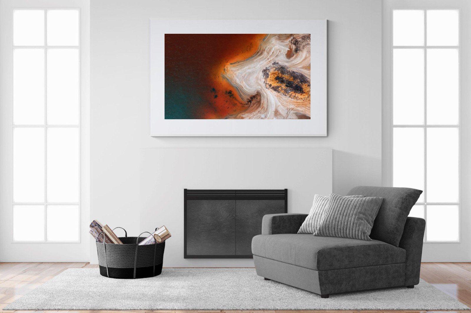 Copper Salt Pan-Wall_Art-150 x 100cm-Framed Print-White-Pixalot