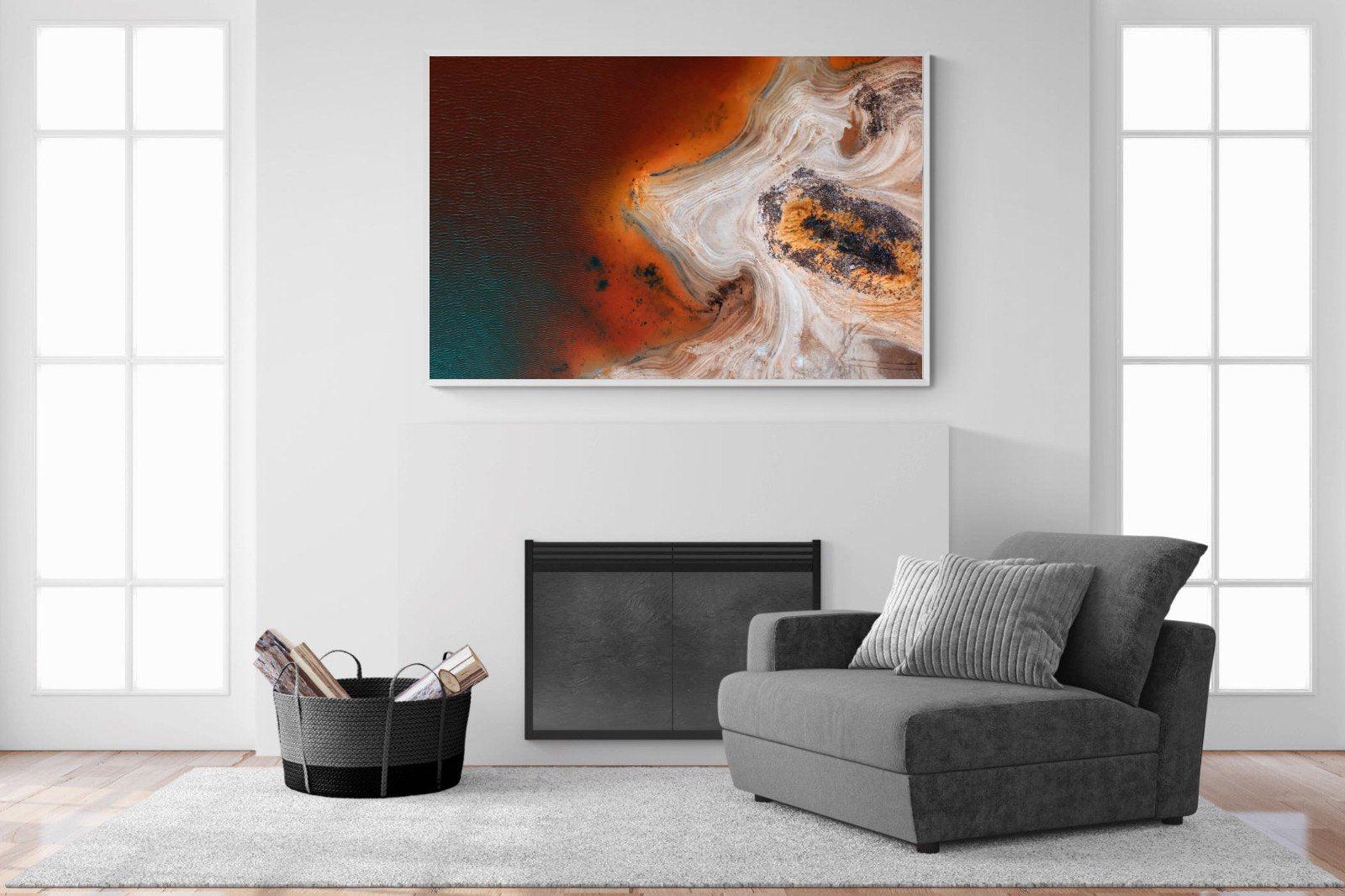 Copper Salt Pan-Wall_Art-150 x 100cm-Mounted Canvas-White-Pixalot