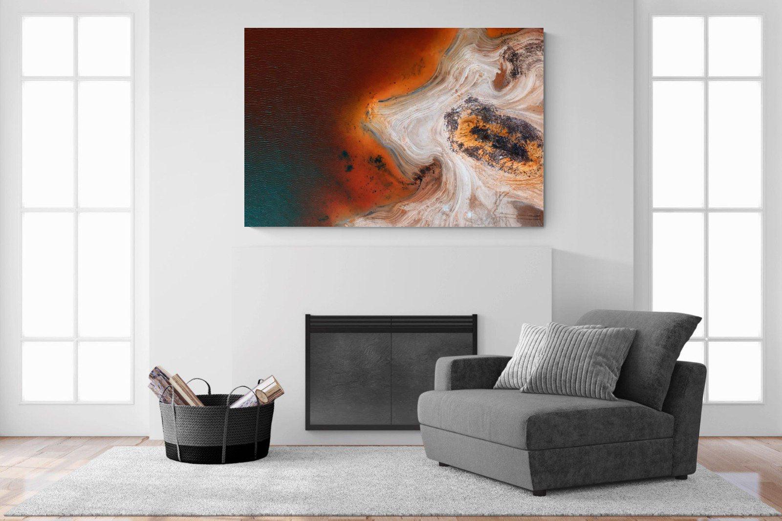 Copper Salt Pan-Wall_Art-150 x 100cm-Mounted Canvas-No Frame-Pixalot