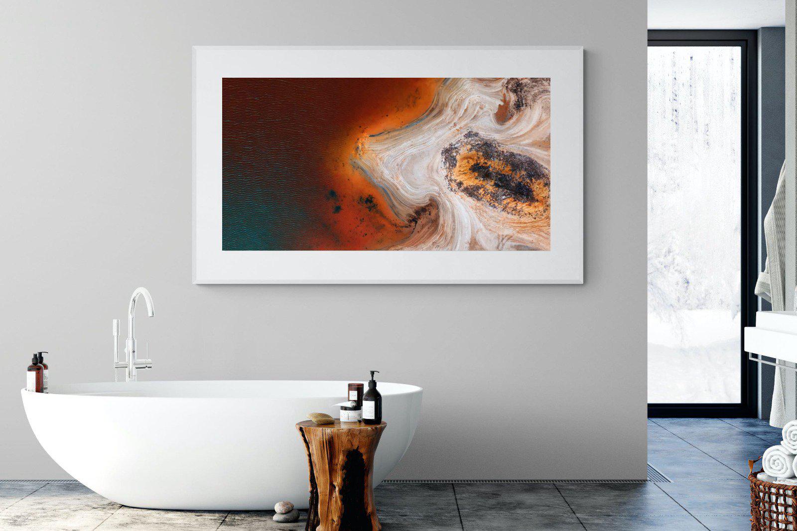 Copper Salt Pan-Wall_Art-180 x 110cm-Framed Print-White-Pixalot