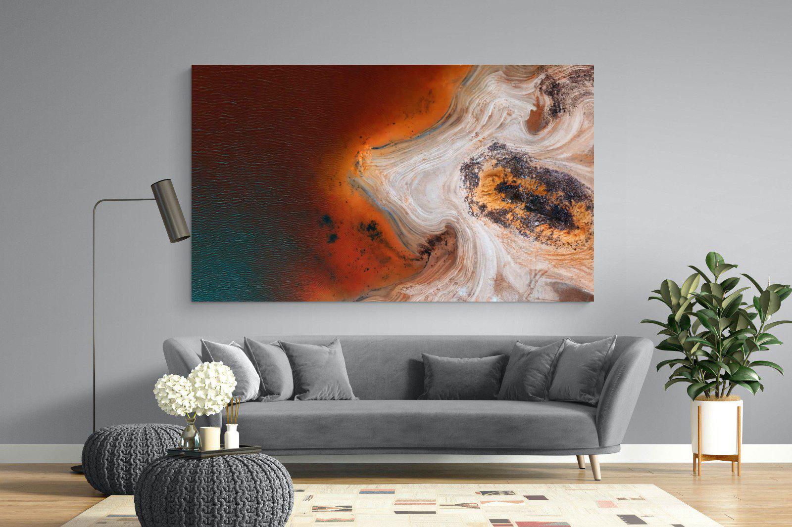 Copper Salt Pan-Wall_Art-220 x 130cm-Mounted Canvas-No Frame-Pixalot