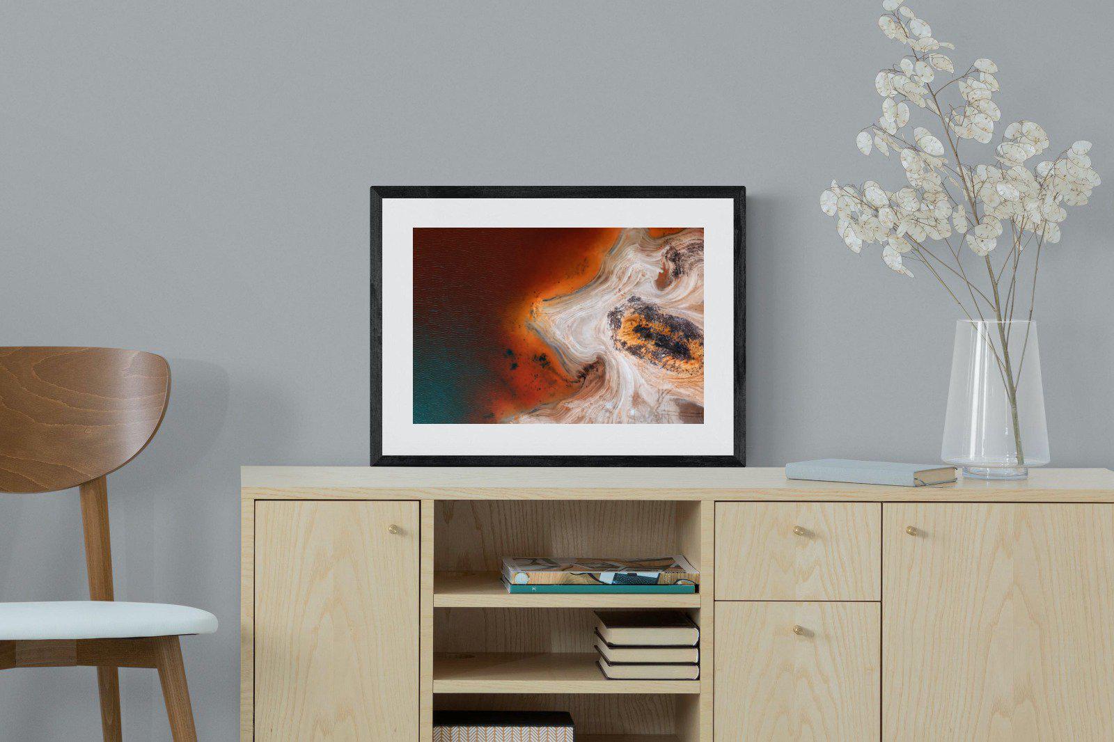 Copper Salt Pan-Wall_Art-60 x 45cm-Framed Print-Black-Pixalot