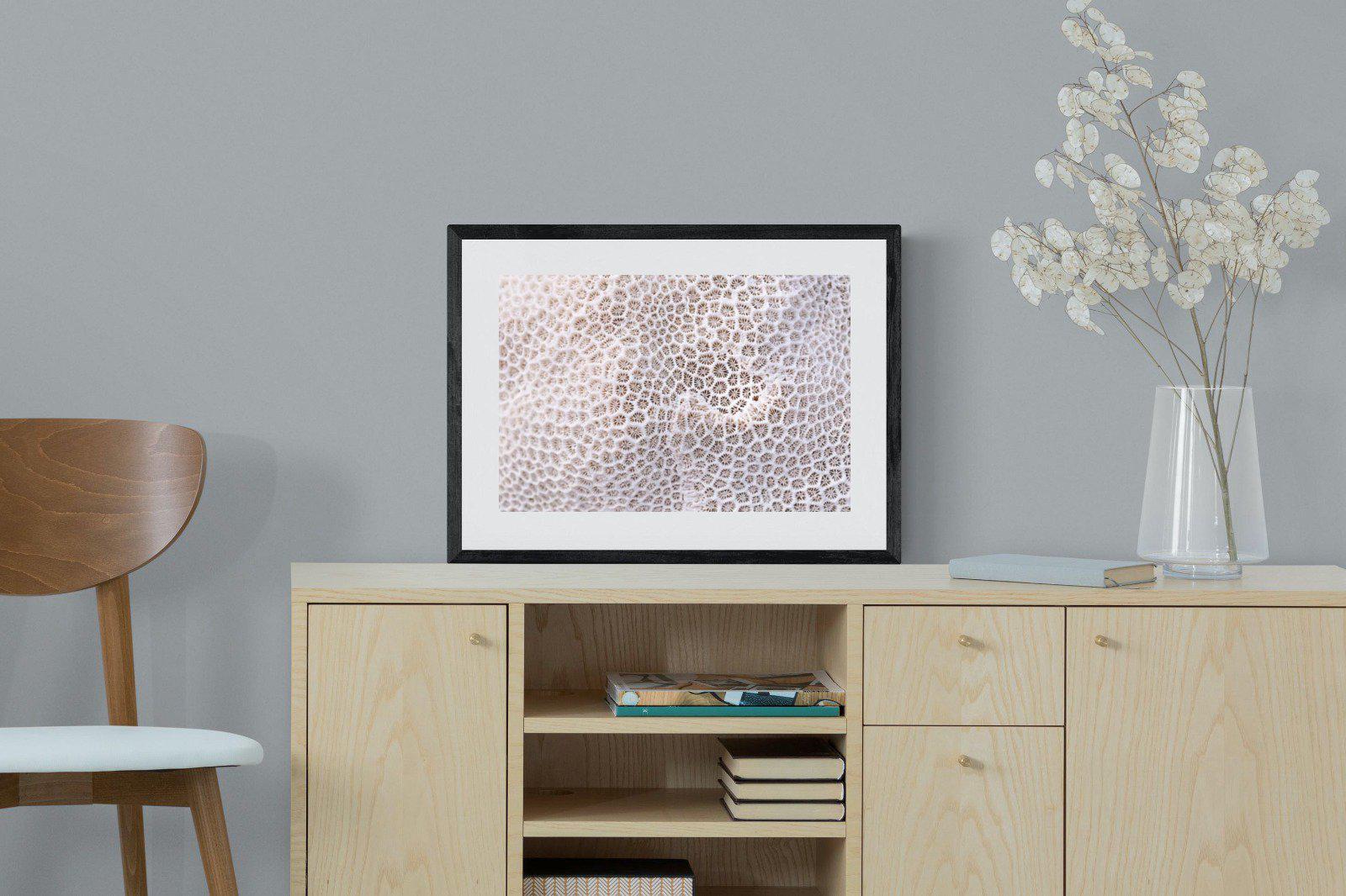 Coral-Wall_Art-60 x 45cm-Framed Print-Black-Pixalot