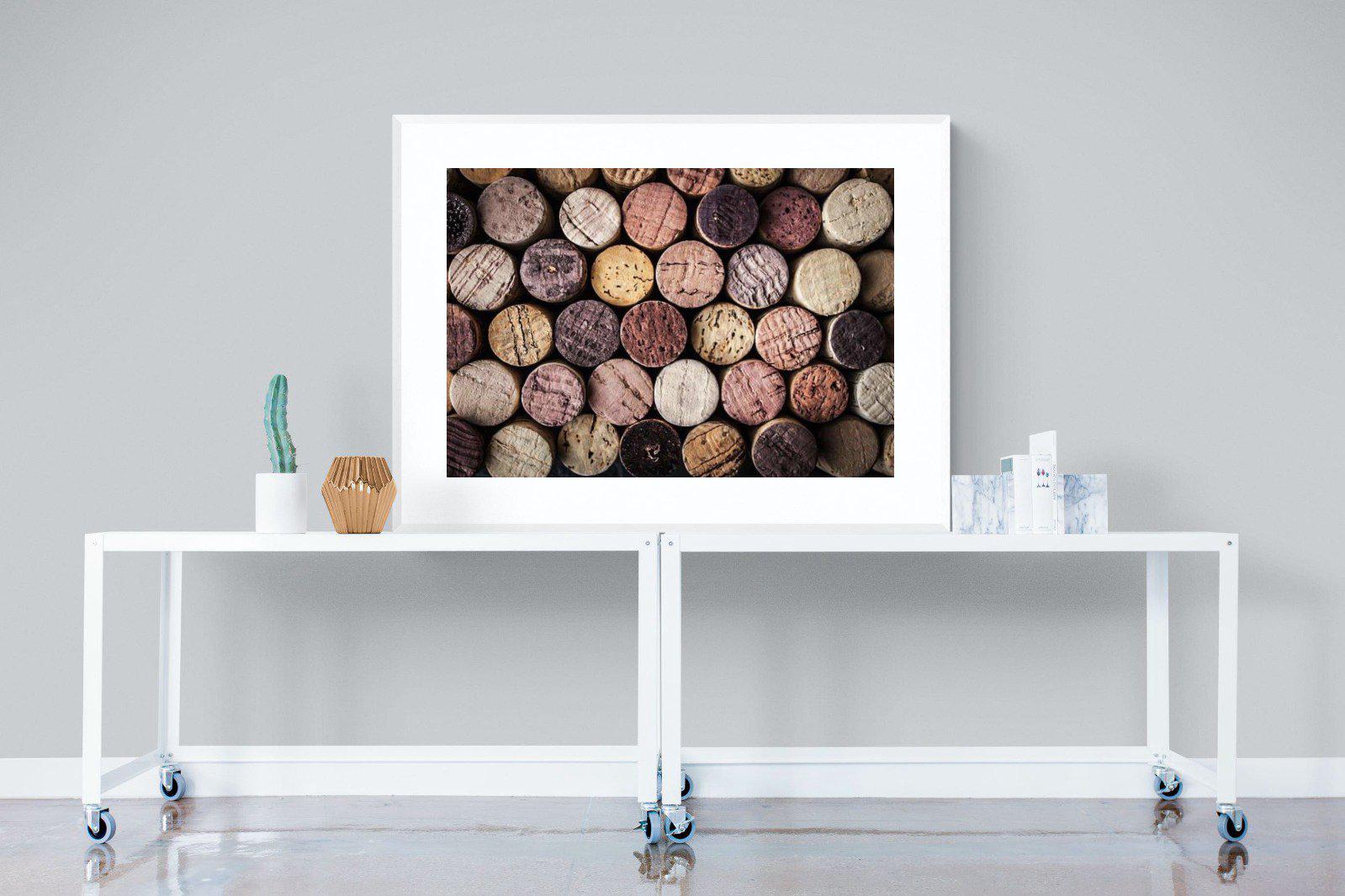 Corked-Wall_Art-120 x 90cm-Framed Print-White-Pixalot