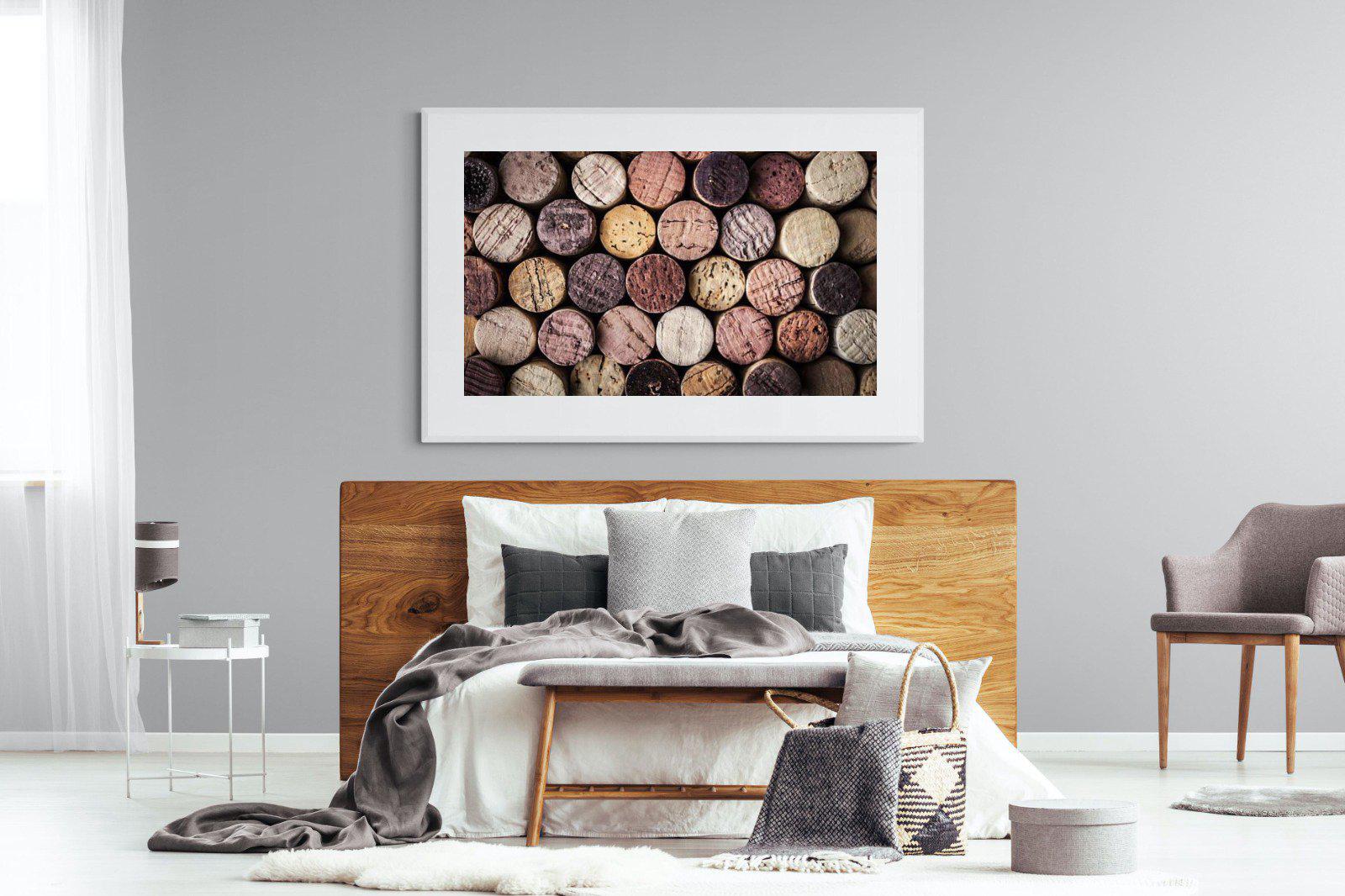 Corked-Wall_Art-150 x 100cm-Framed Print-White-Pixalot