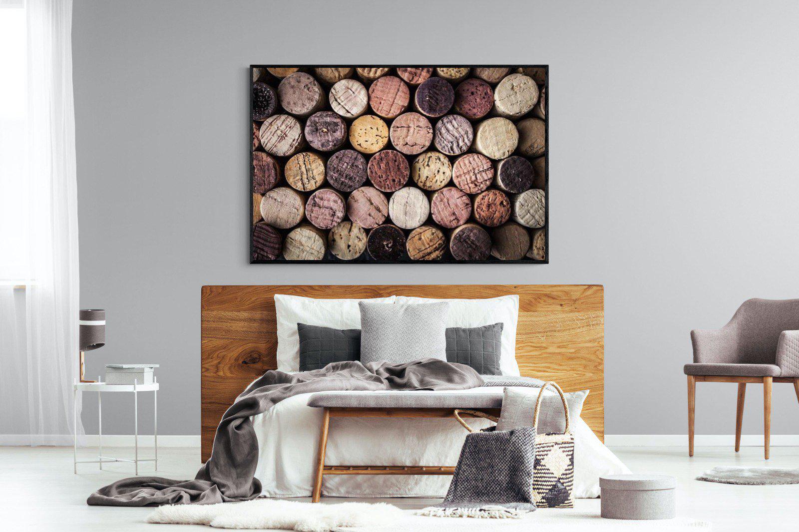 Corked-Wall_Art-150 x 100cm-Mounted Canvas-Black-Pixalot
