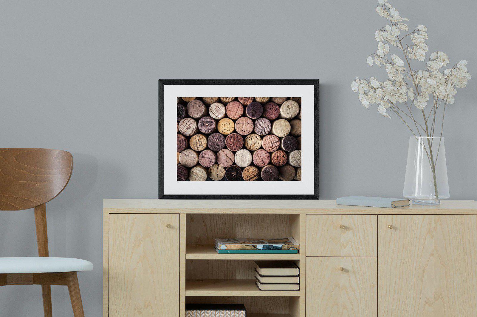 Corked-Wall_Art-60 x 45cm-Framed Print-Black-Pixalot