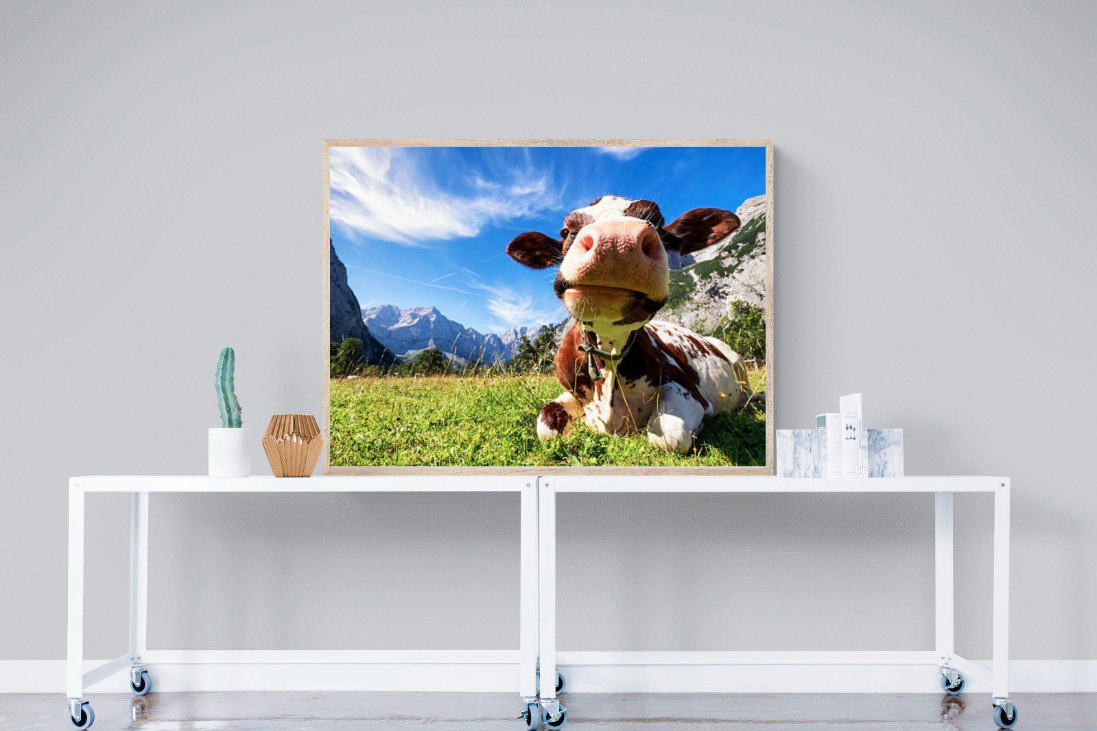 Cow-Wall_Art-120 x 90cm-Mounted Canvas-Wood-Pixalot