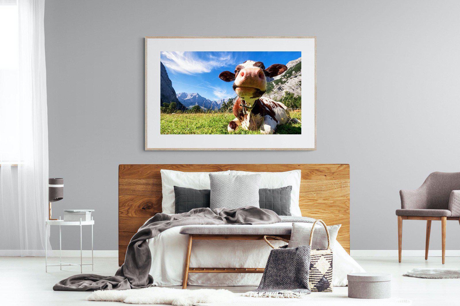 Cow-Wall_Art-150 x 100cm-Framed Print-Wood-Pixalot