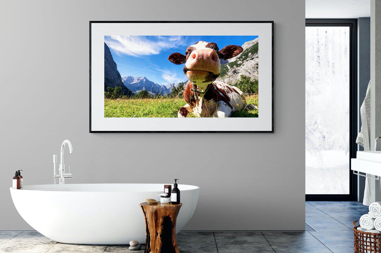 Cow-Wall_Art-180 x 110cm-Framed Print-Black-Pixalot