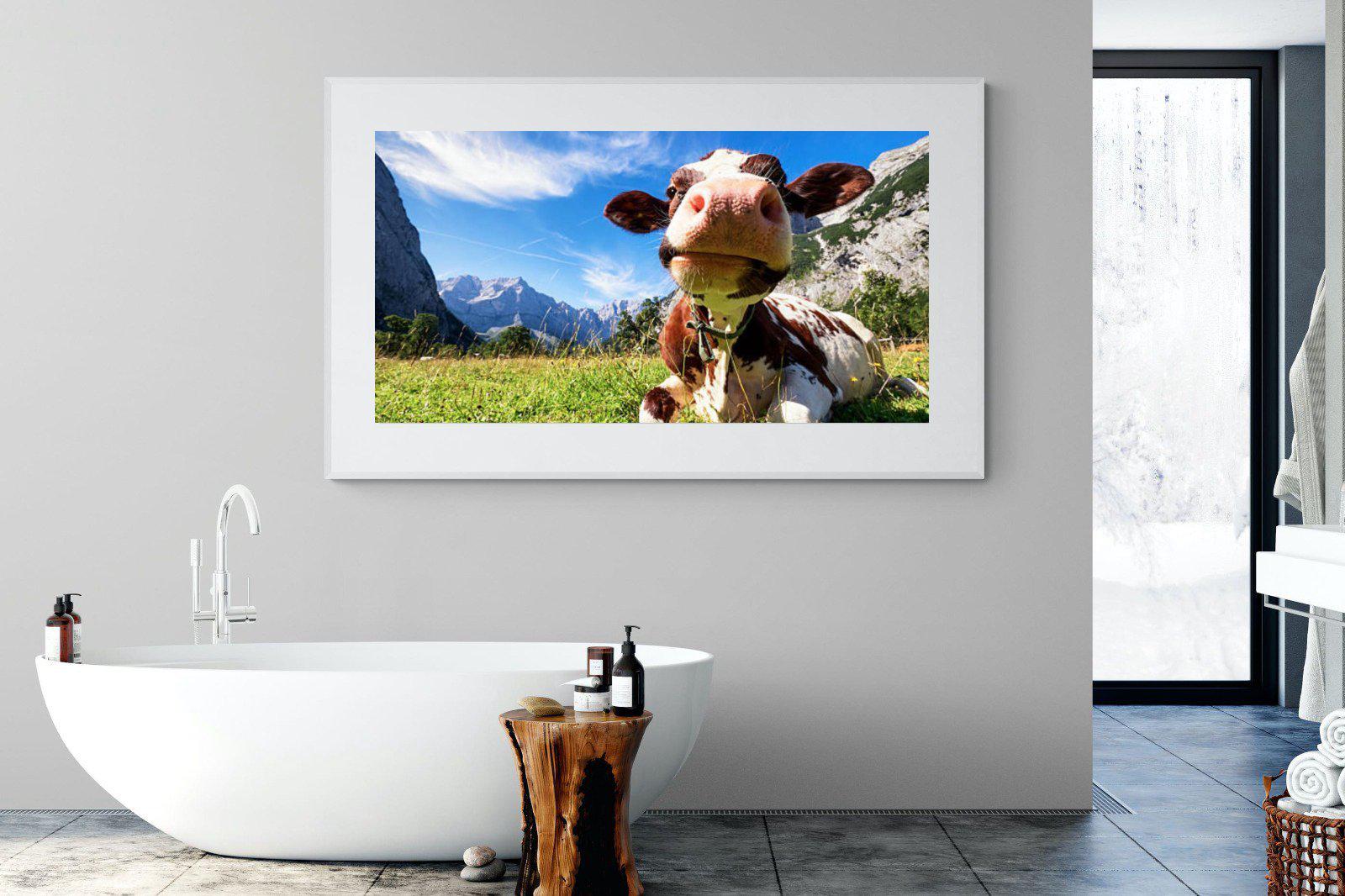 Cow-Wall_Art-180 x 110cm-Framed Print-White-Pixalot