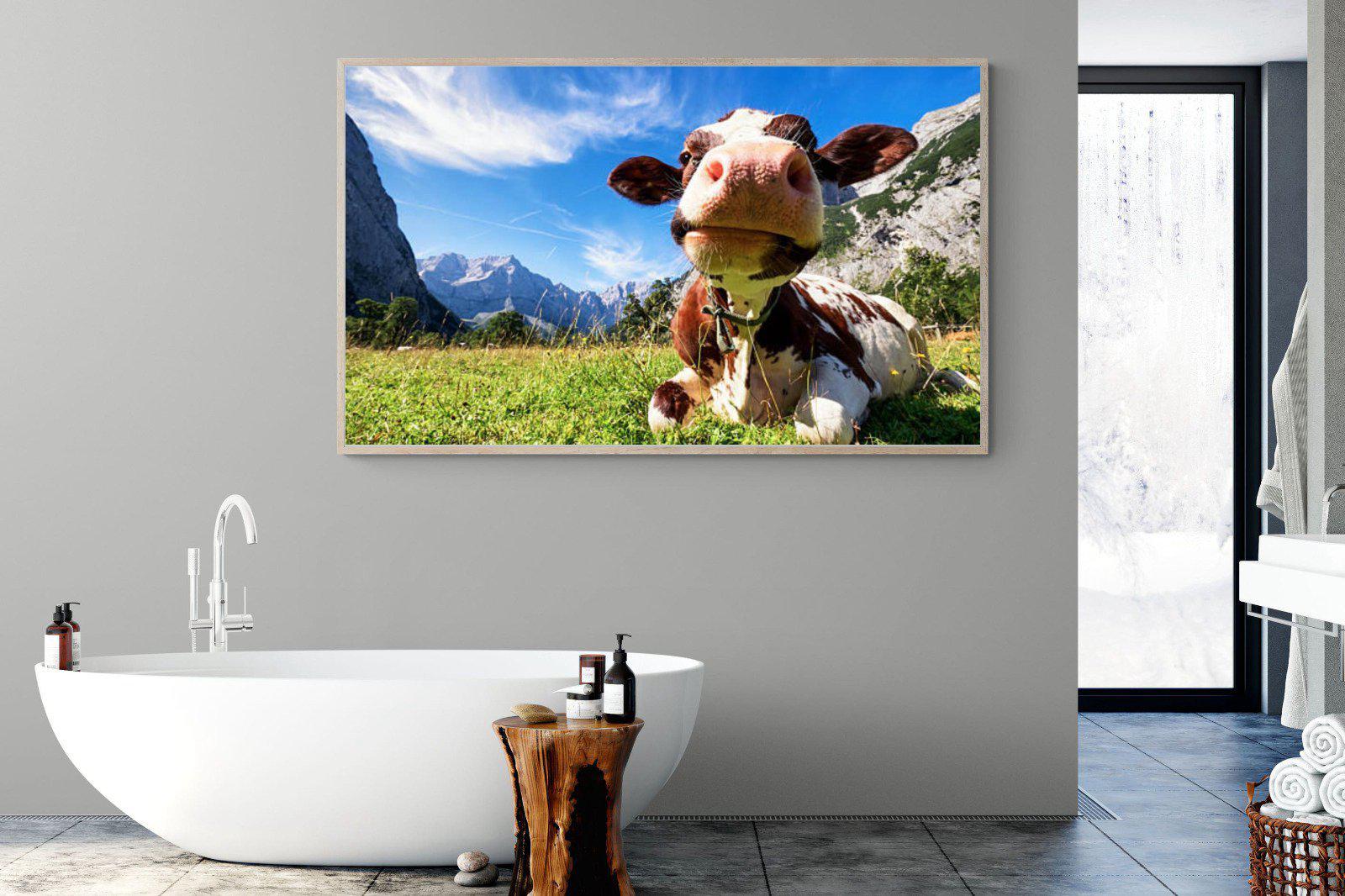 Cow-Wall_Art-180 x 110cm-Mounted Canvas-Wood-Pixalot