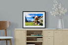 Cow-Wall_Art-60 x 45cm-Framed Print-Black-Pixalot