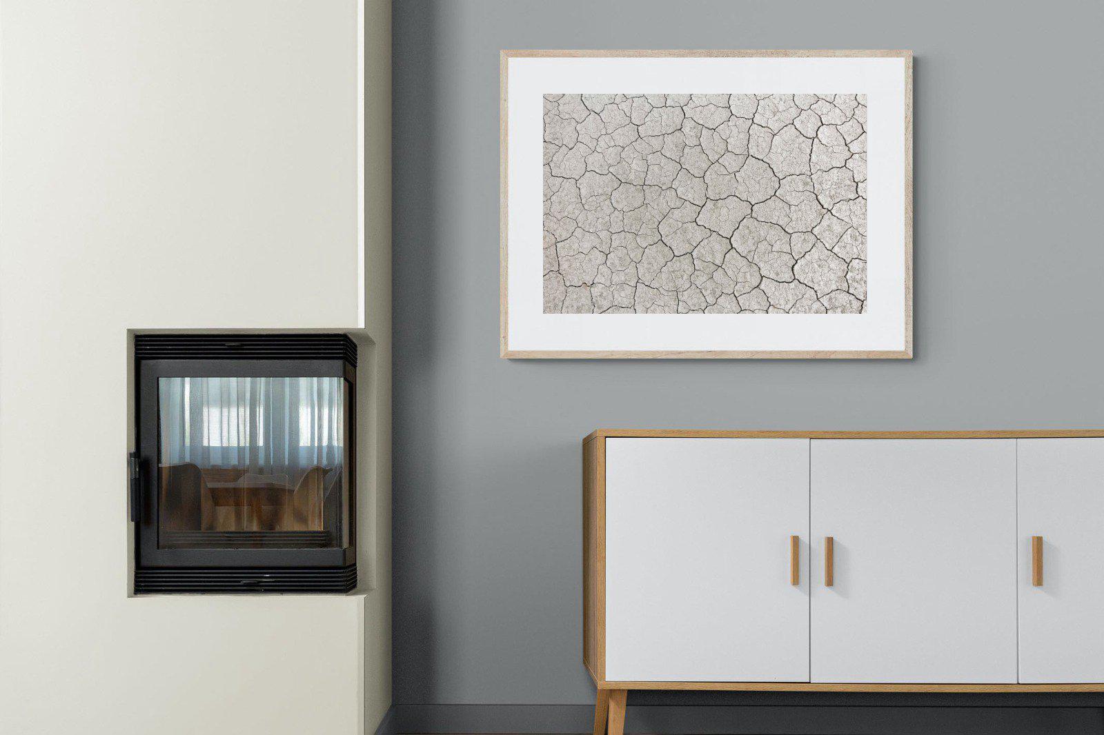 Cracked Clay-Wall_Art-100 x 75cm-Framed Print-Wood-Pixalot
