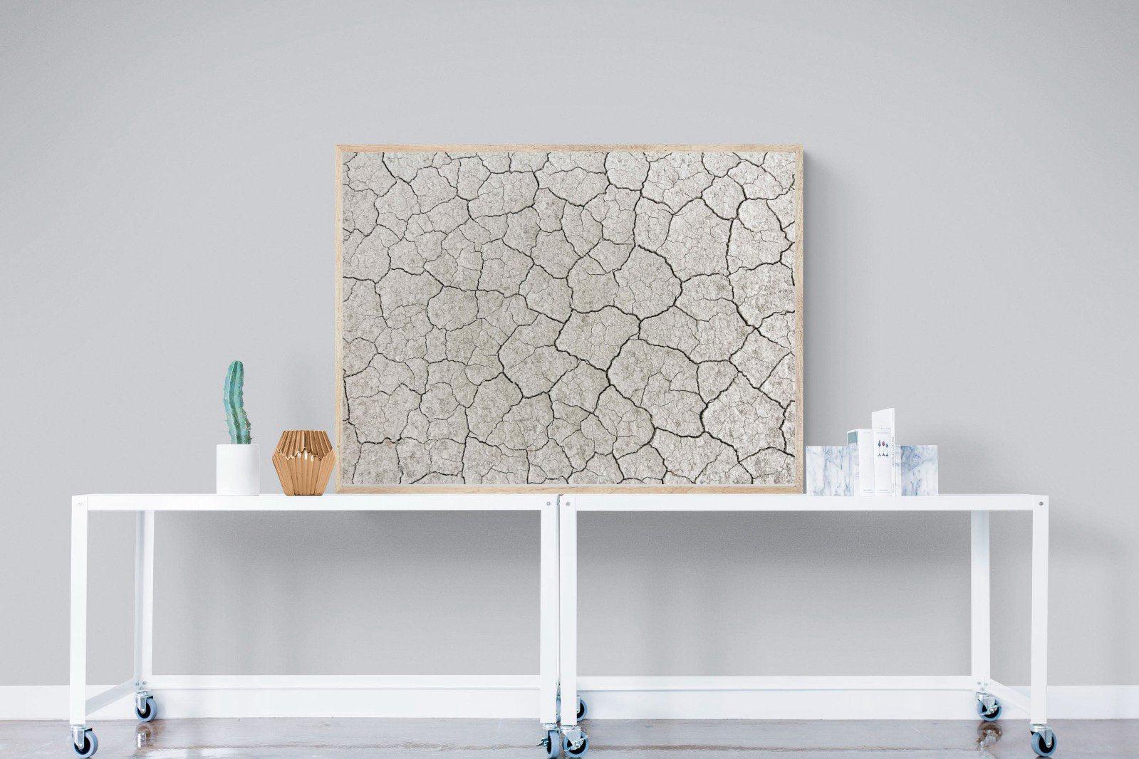 Cracked Clay-Wall_Art-120 x 90cm-Mounted Canvas-Wood-Pixalot