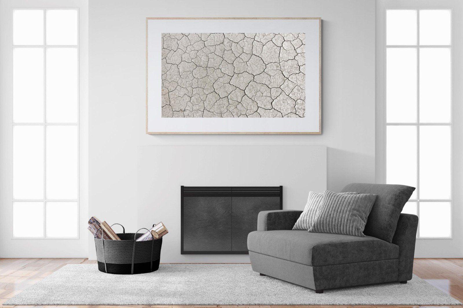 Cracked Clay-Wall_Art-150 x 100cm-Framed Print-Wood-Pixalot
