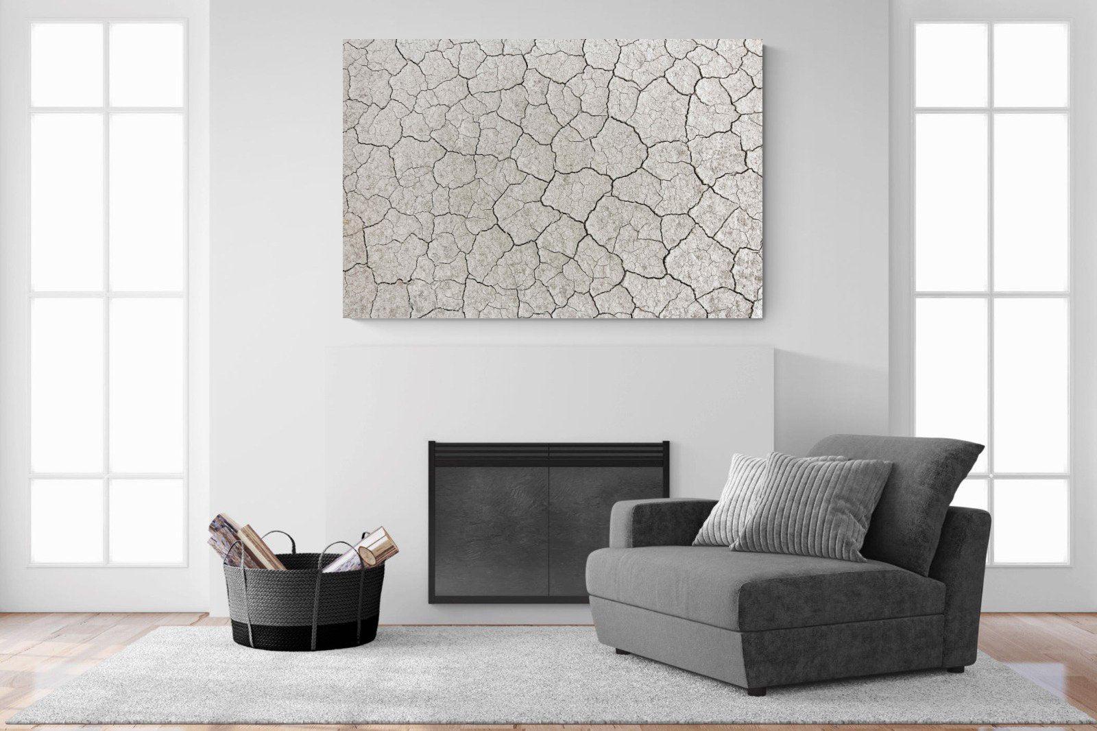 Cracked Clay-Wall_Art-150 x 100cm-Mounted Canvas-No Frame-Pixalot