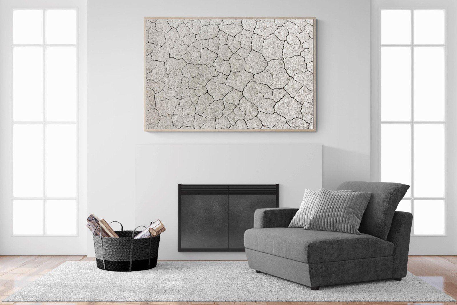 Cracked Clay-Wall_Art-150 x 100cm-Mounted Canvas-Wood-Pixalot