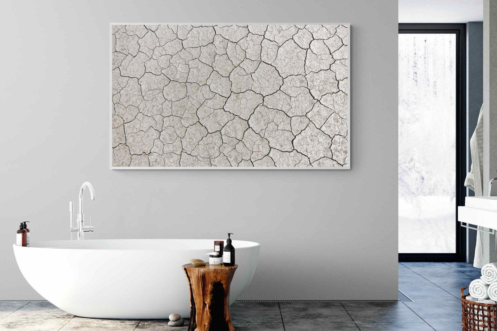 Cracked Clay-Wall_Art-180 x 110cm-Mounted Canvas-White-Pixalot