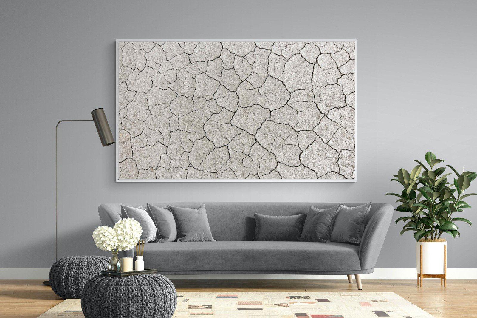Cracked Clay-Wall_Art-220 x 130cm-Mounted Canvas-White-Pixalot