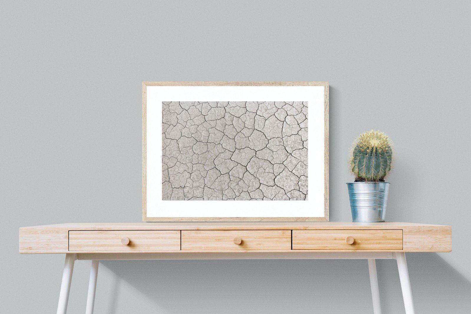 Cracked Clay-Wall_Art-80 x 60cm-Framed Print-Wood-Pixalot
