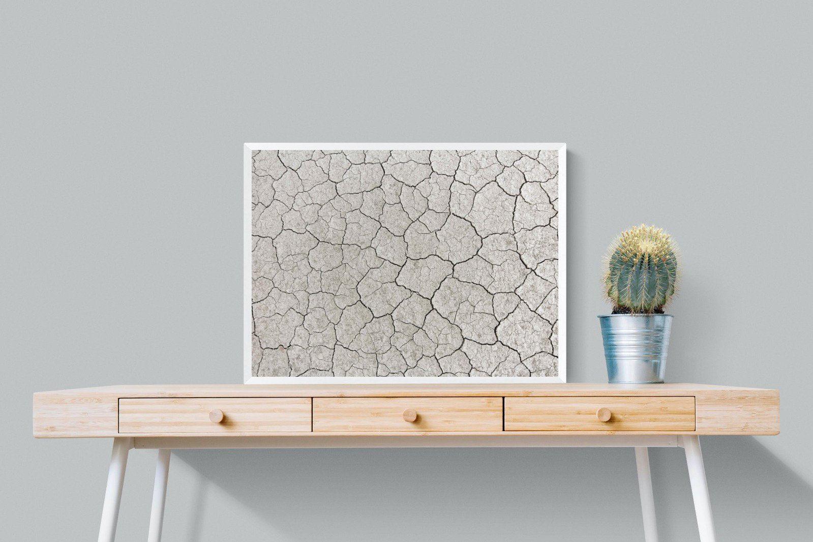 Cracked Clay-Wall_Art-80 x 60cm-Mounted Canvas-White-Pixalot