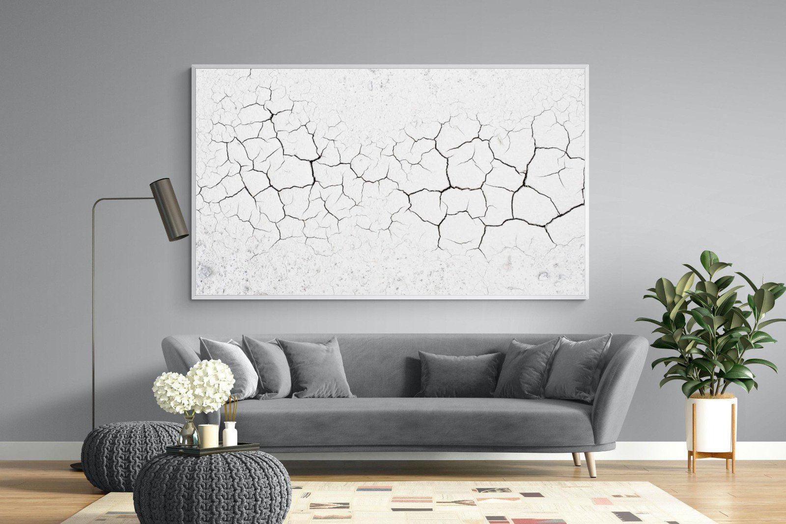 Cracked Earth-Wall_Art-220 x 130cm-Mounted Canvas-White-Pixalot