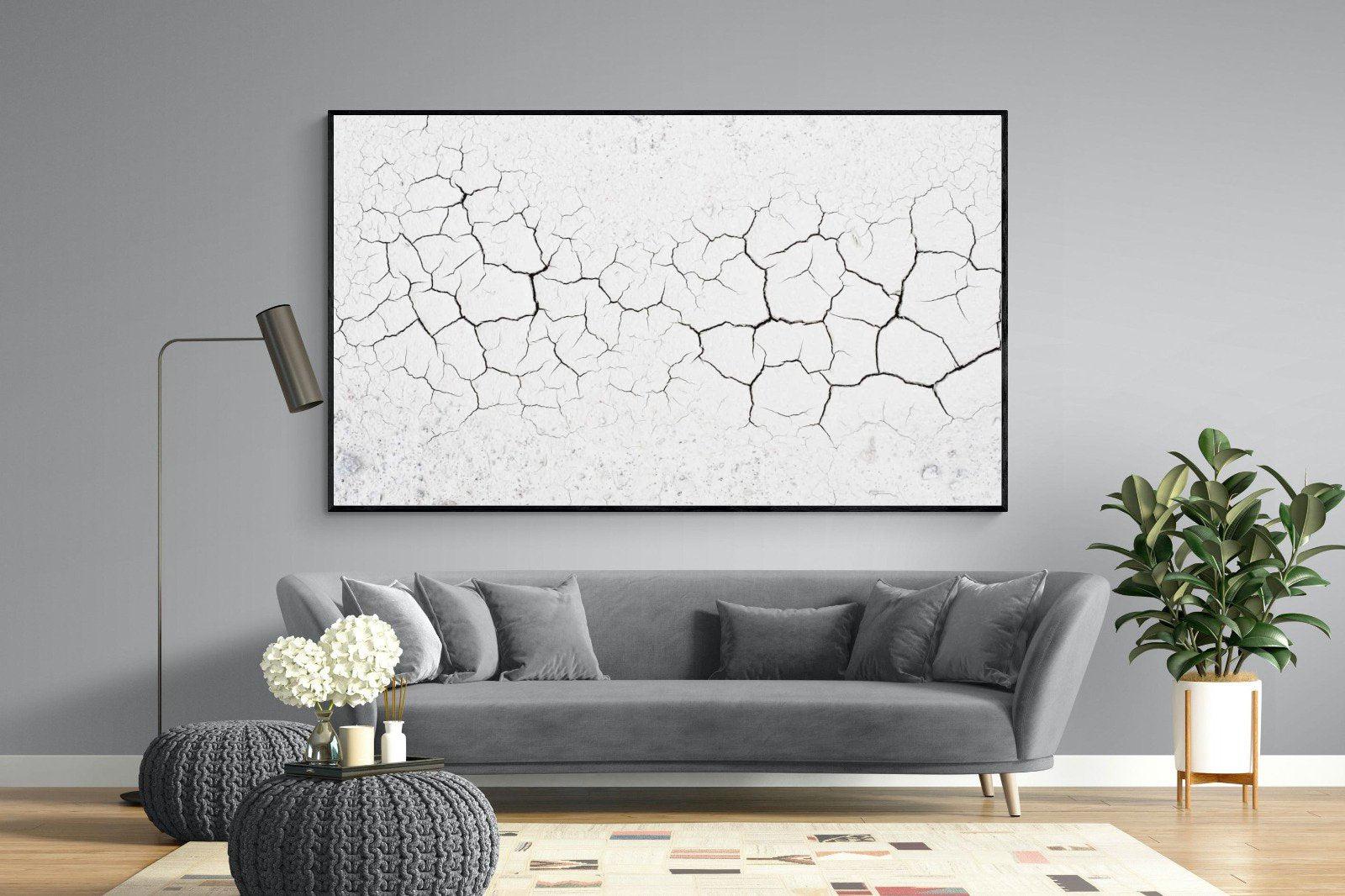Cracked Earth-Wall_Art-220 x 130cm-Mounted Canvas-Black-Pixalot