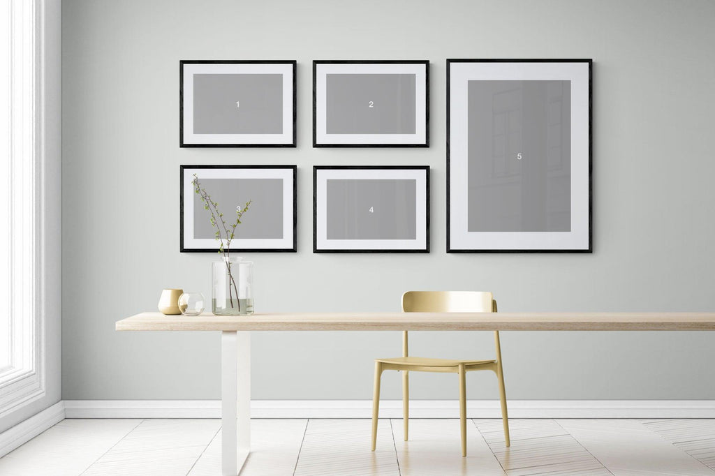 Create Your Own Set of Five-Wall_Art-Framed Print-Black-Pixalot