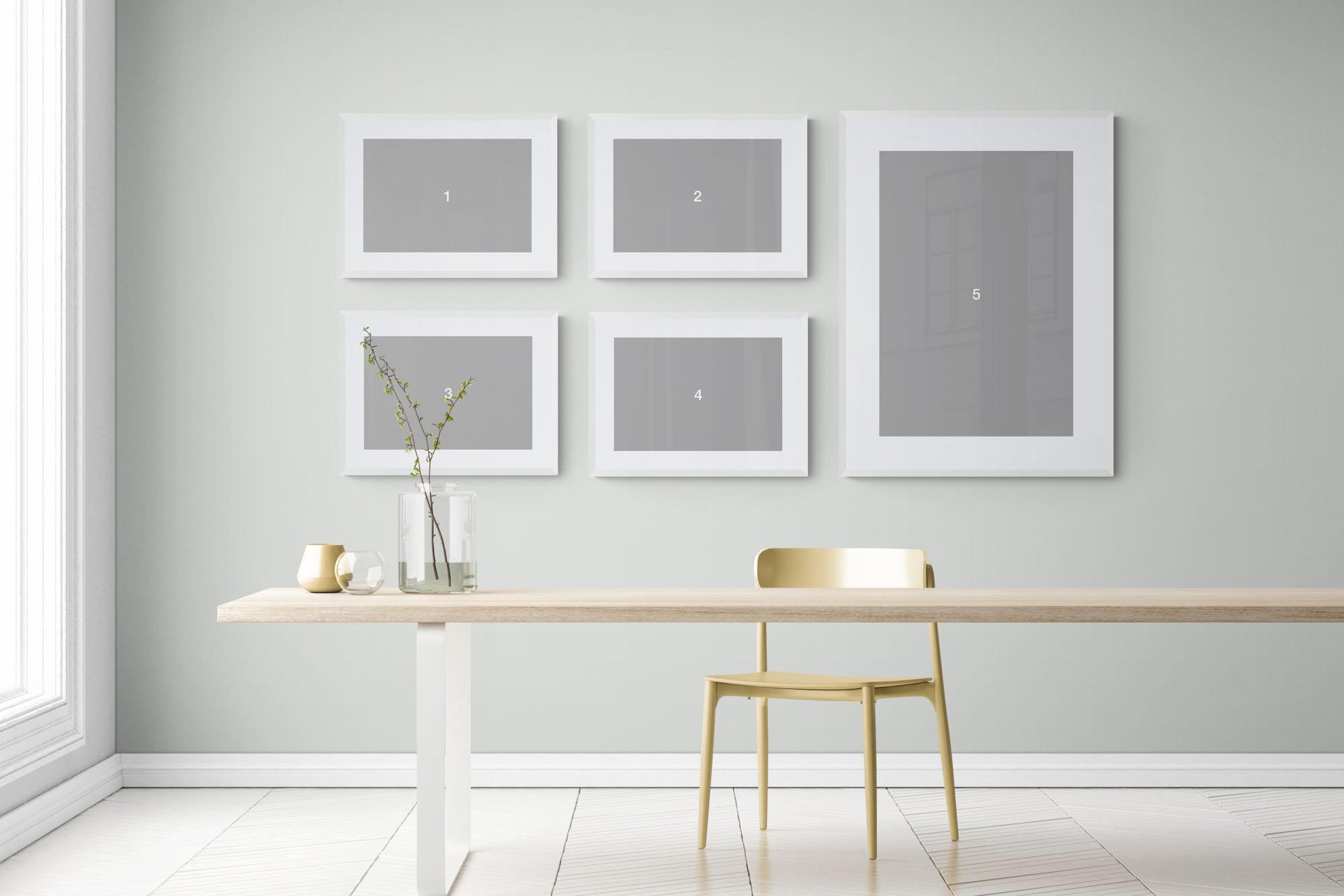 Create Your Own Set of Five-Wall_Art-Framed Print-White-Pixalot