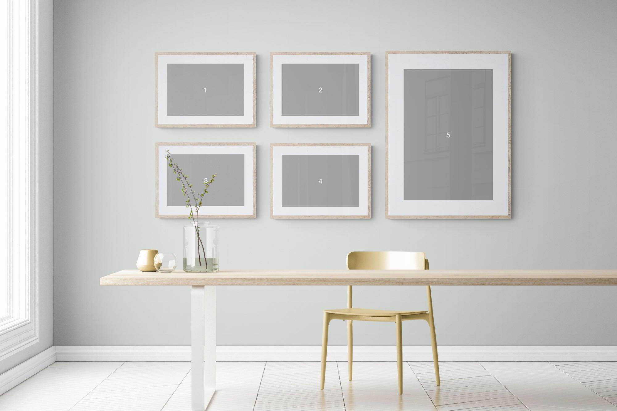 Create Your Own Set of Five-Wall_Art-Framed Print-Wood-Pixalot