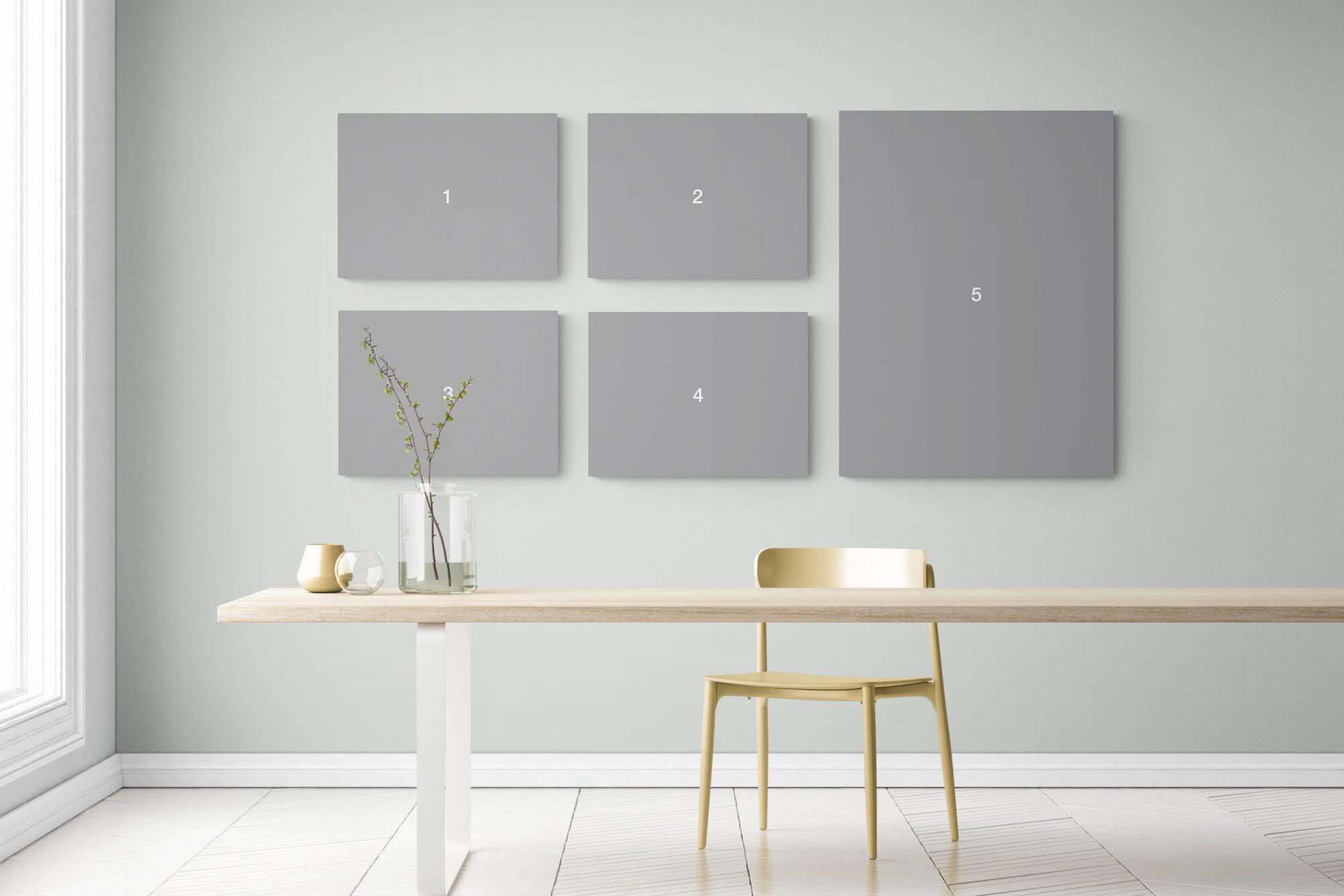 Create Your Own Set of Five-Wall_Art-Mounted Canvas-No Frame-Pixalot