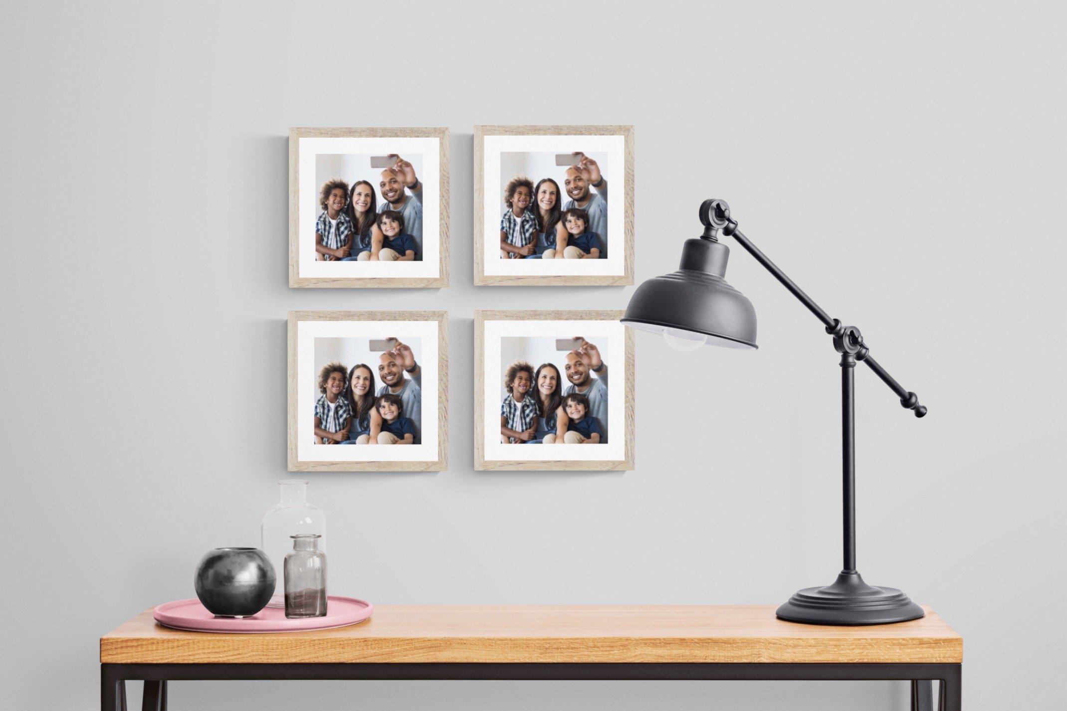 Create Your Own Squares Set-Wall_Art-30 x 30cm (x4)-Framed Print-Wood-Pixalot