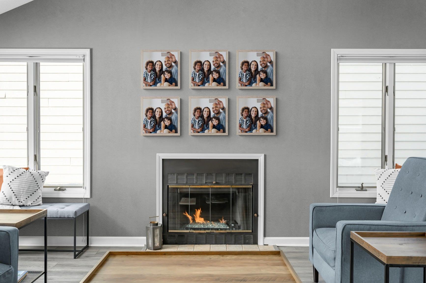 Create Your Own Squares Set-Wall_Art-30 x 30cm (x6)-Mounted Canvas-Wood-Pixalot