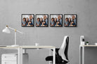 Create Your Own Squares Set-Wall_Art-40 x 40cm (x4)-Mounted Canvas-Black-Pixalot