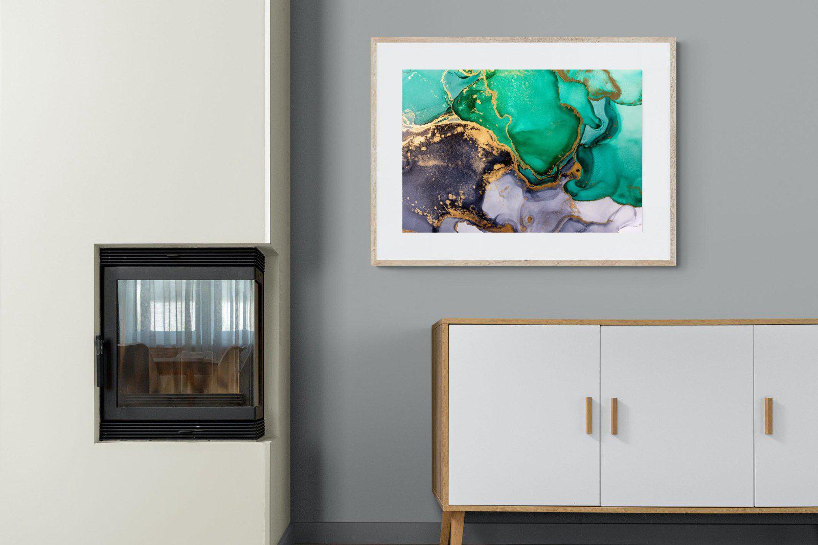 Crème de Menthe-Wall_Art-100 x 75cm-Framed Print-Wood-Pixalot