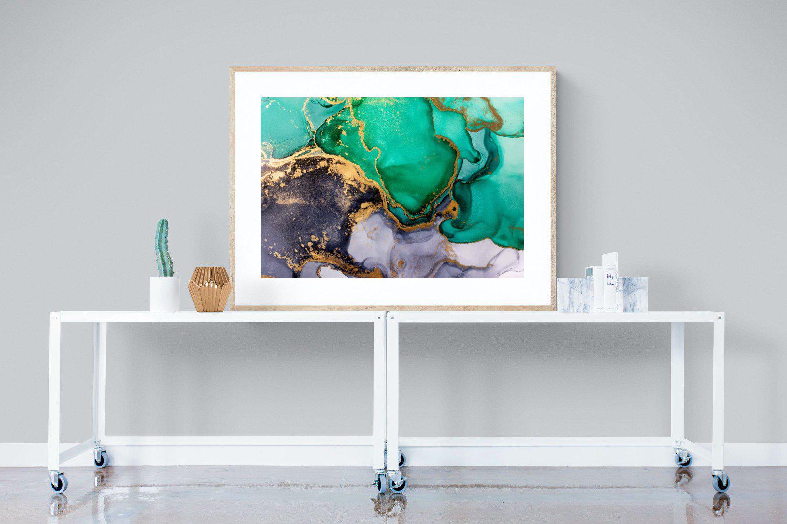 Crème de Menthe-Wall_Art-120 x 90cm-Framed Print-Wood-Pixalot