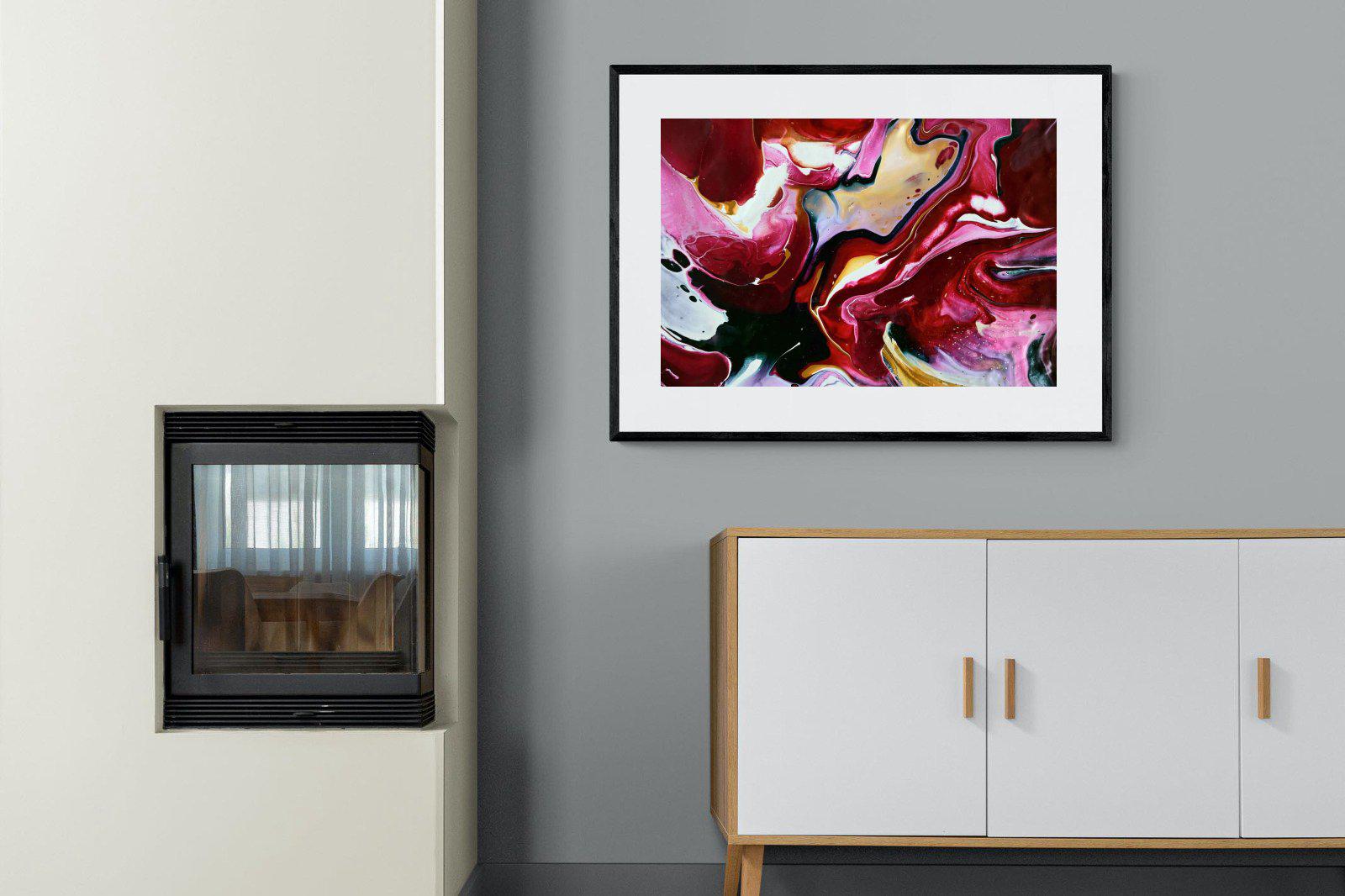 Crimson-Wall_Art-100 x 75cm-Framed Print-Black-Pixalot