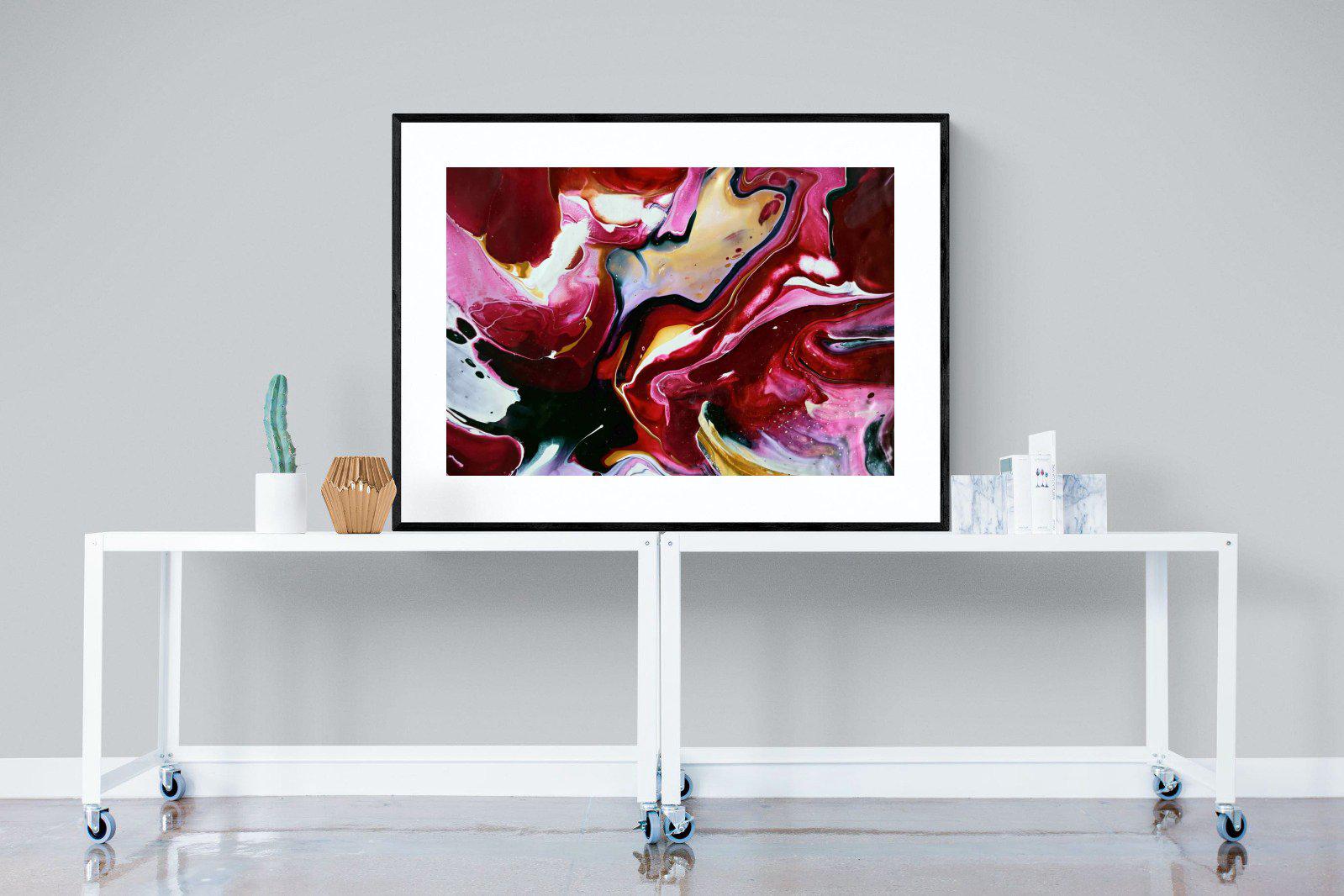 Crimson-Wall_Art-120 x 90cm-Framed Print-Black-Pixalot