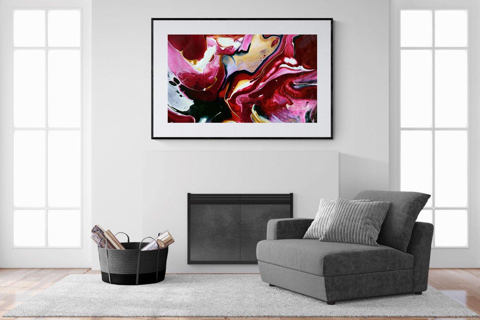 Crimson-Wall_Art-150 x 100cm-Framed Print-Black-Pixalot