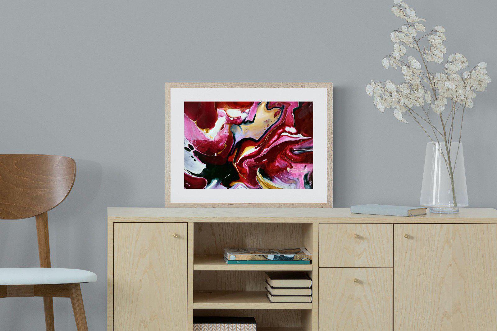 Crimson-Wall_Art-60 x 45cm-Framed Print-Wood-Pixalot