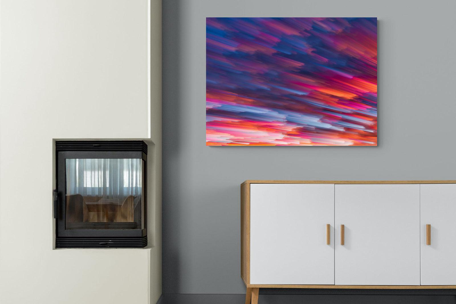 Crimson Sunset-Wall_Art-100 x 75cm-Mounted Canvas-No Frame-Pixalot