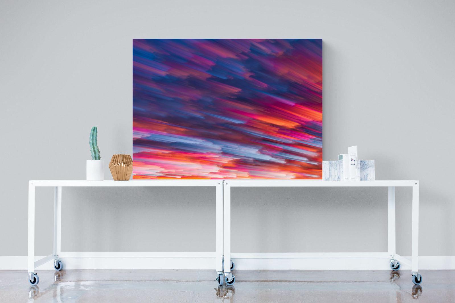 Crimson Sunset-Wall_Art-120 x 90cm-Mounted Canvas-No Frame-Pixalot