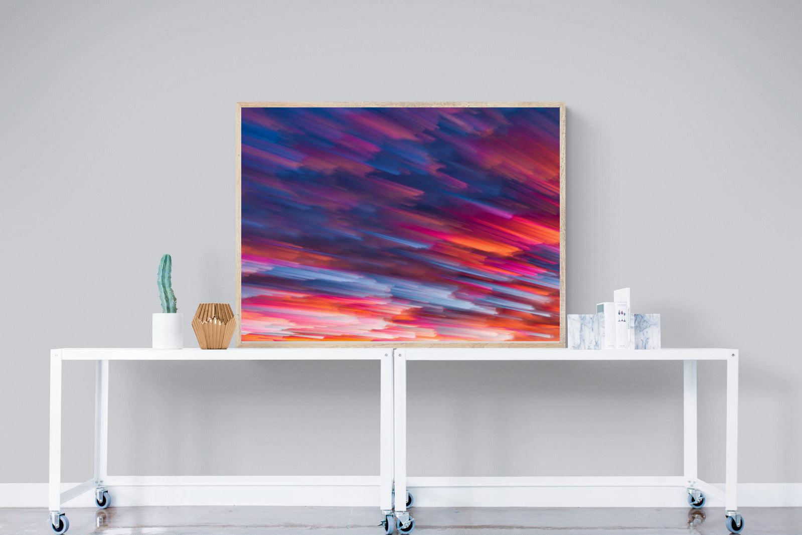 Crimson Sunset-Wall_Art-120 x 90cm-Mounted Canvas-Wood-Pixalot