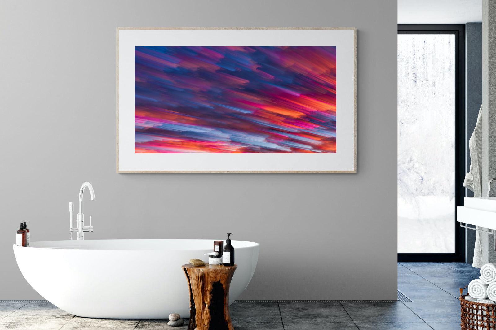 Crimson Sunset-Wall_Art-180 x 110cm-Framed Print-Wood-Pixalot